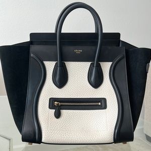 Celine luggage bicolor handbag